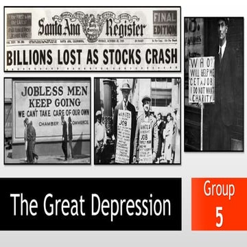 The Great Depression - Presentation (Macroeconomics Perspective)
