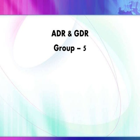ADR and GDR : corporate financing 