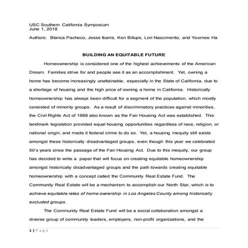 Paper: Building an Equitable Future in Los Angeles County
