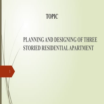 planning and designing of three storied residential building