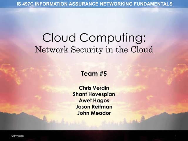 Cloud Computing Presentation