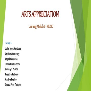 Arts Appreciation Module 6