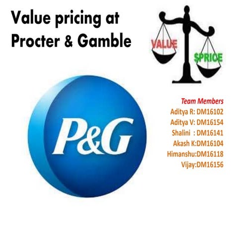 Value pricing in P&G