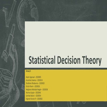 Statistical decision theory