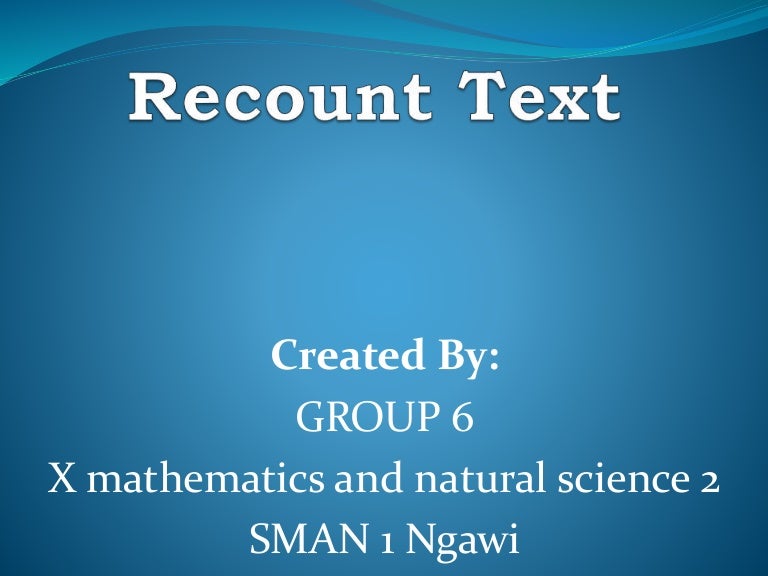 Recount Text