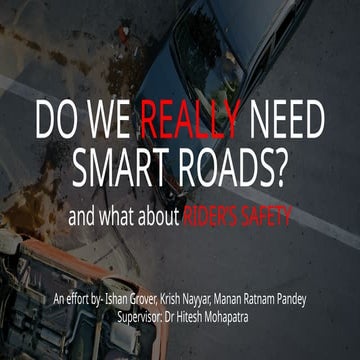 Smart Road and Application of IoT and Sensor Network