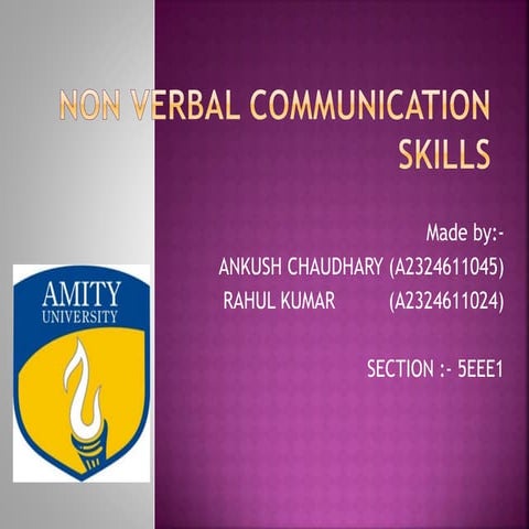 Non-Verbal Communication Skills