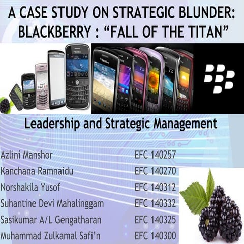 Strategic Blunder of Blackberry
