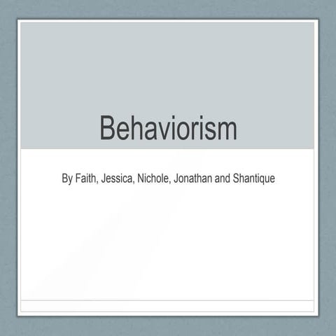 Group6 behaviorism 