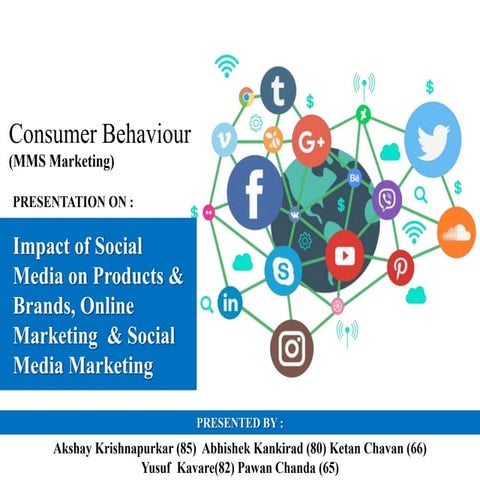 Impact of Social Media on Products & Brands, Online Marketing  & Social Media...