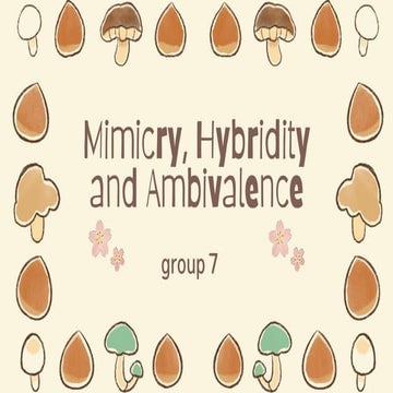 Mimicry, hybridity, and ambivalence in cultural studies | PDF