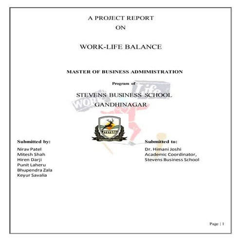 Group 7 work life balace