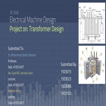 Distribution Transformer Design (Electrical Machine Design)