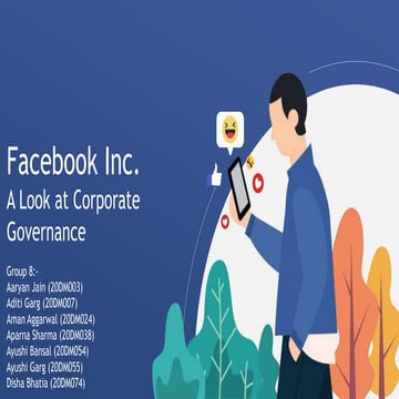 Facebook Inc: A Look at corporate governance Case Study