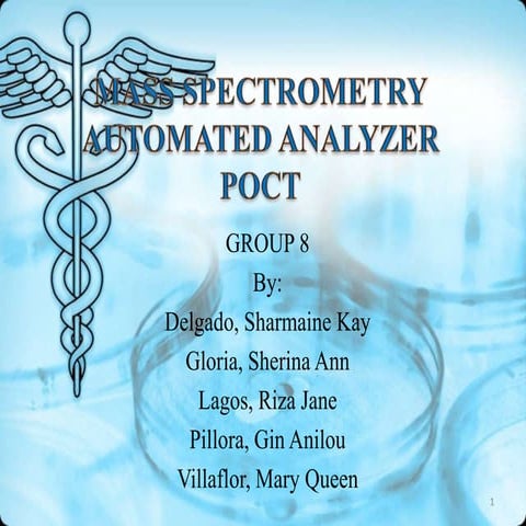 Group 8 mass spec automated analyser and poct the complete version