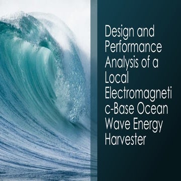 Desin and Performance Analysis of Electromagnetic Ocean wave generator ...