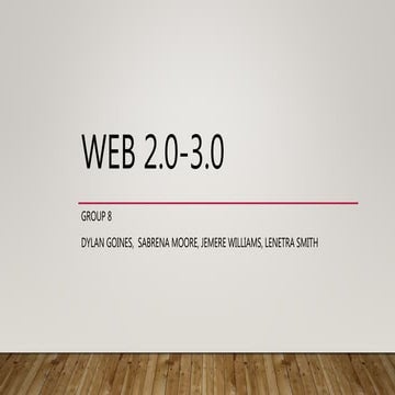 Group8 web 2.0 3.0 project