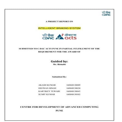 intelligent braking system report