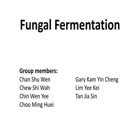 (Group9)fungus fermentation