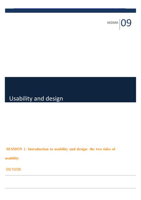 Why are important Usability and Design