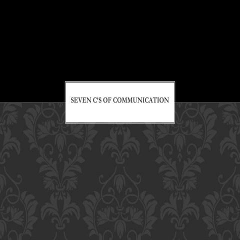seven c's of communication NUML