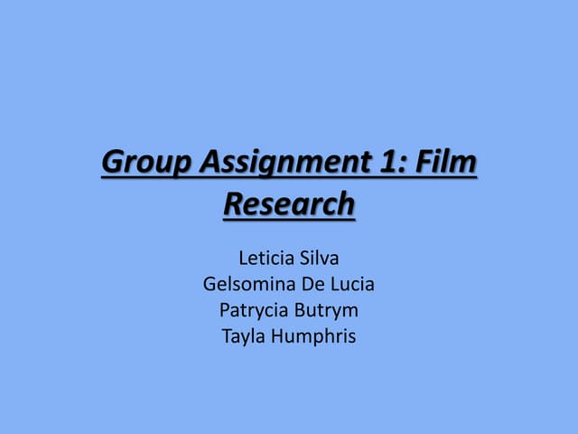 Group assignment 1