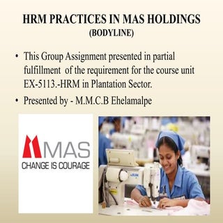 HRM Practices In MAS Holdings
