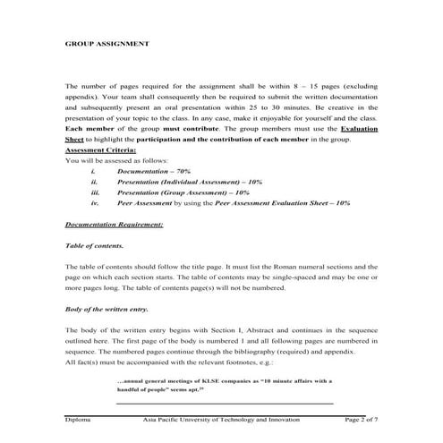 Marketing Plan Group Assignment 2014 | DOCX