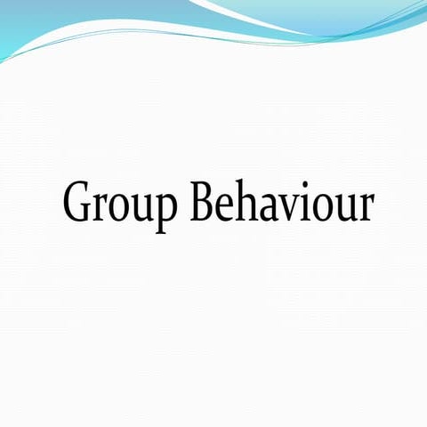 Group behaviour