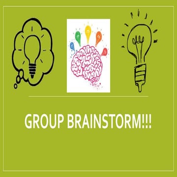 Group brainstorm!!!