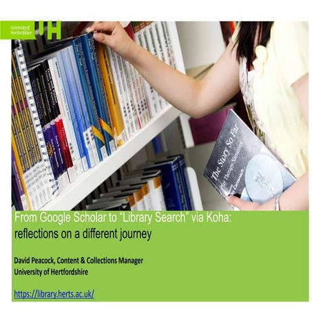 UKSG Conference 2017 Breakout - From Google Scholar to discovery platforms vi...