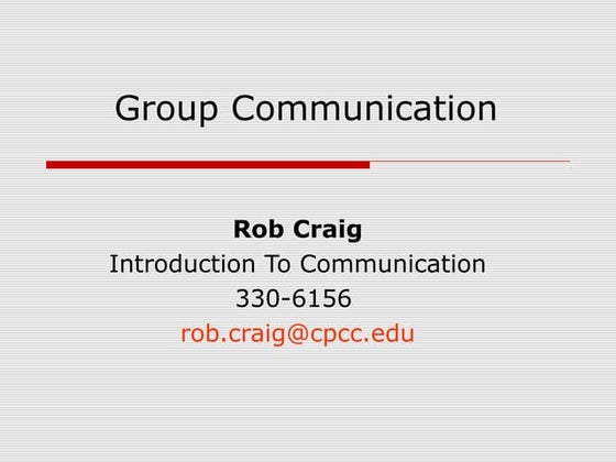 Small group communication | PPT