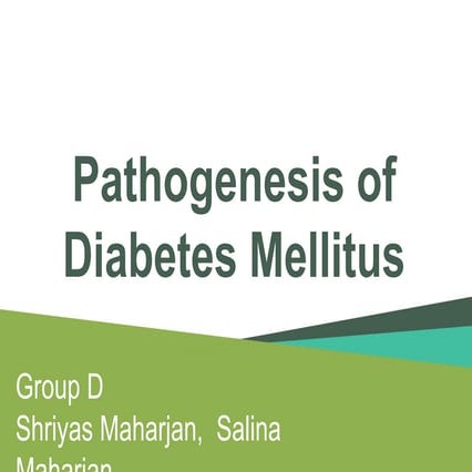 Diabetes Mellitus | Classification , Etiology , Pathogenesis , Complications