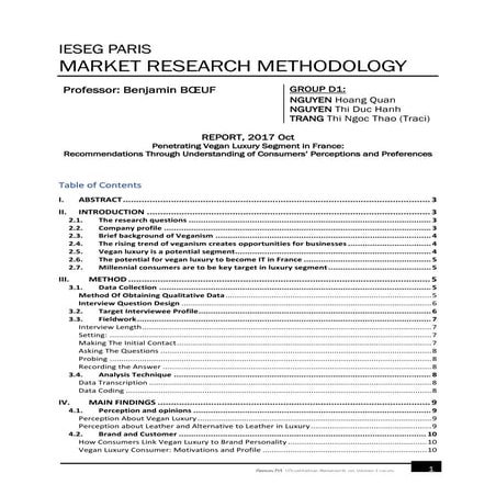 Vegan Luxury - Market Research Methodology