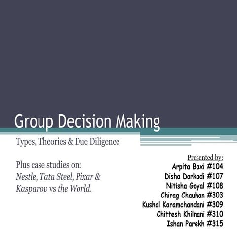 Group Decision Making