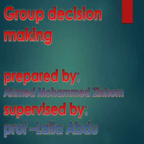 Group decision making