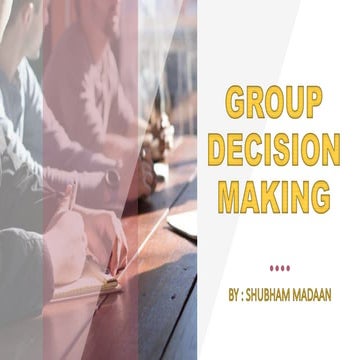 Group decision making