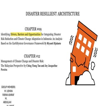 Disaster Risk Reduction (DRR) and Climate Change Adaptation (CCA) | PDF