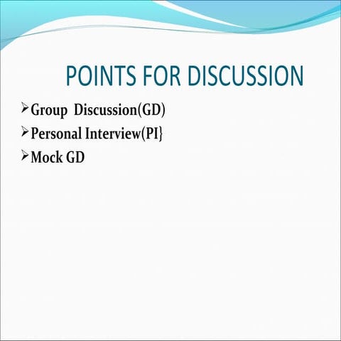 Group discussion