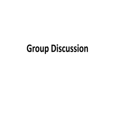 Group discussion