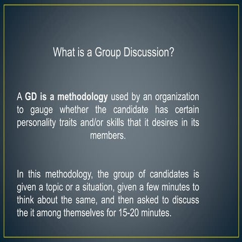 Group Discussion -Tips
