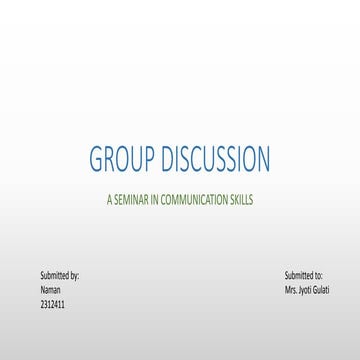 Group discussion