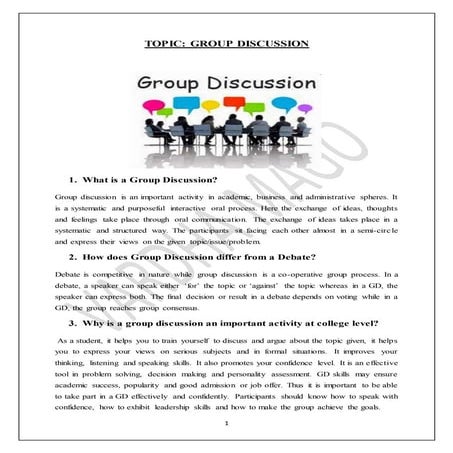 Group discussion