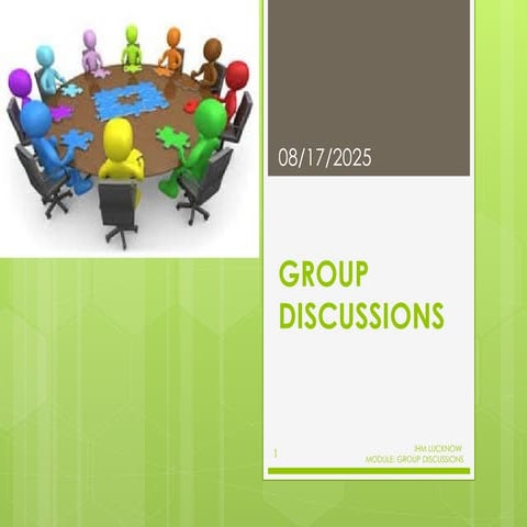 GROUP DISCUSSION ppt for ihm or hospitality students