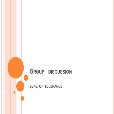 Group   discussion   zone of tolerance