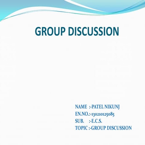 Group discussion 