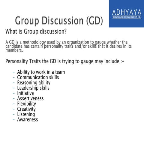 Group discussion tips