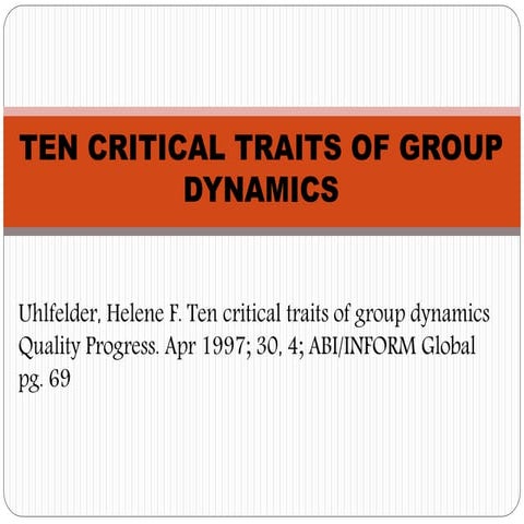 Group dynamics