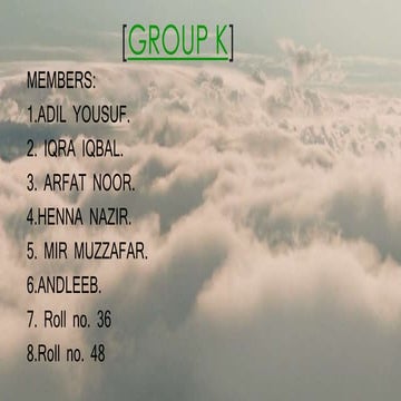 Group dynamics and team PRESENTATION