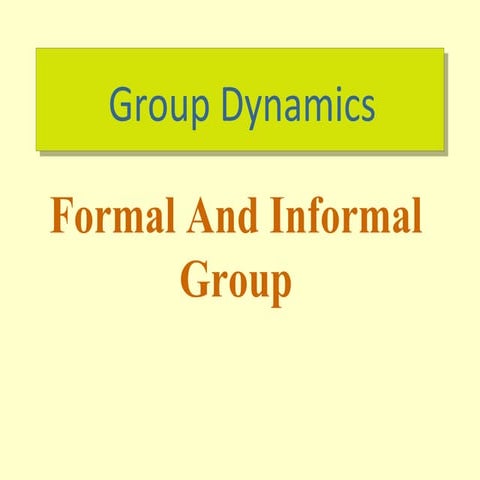 Group dynamics short